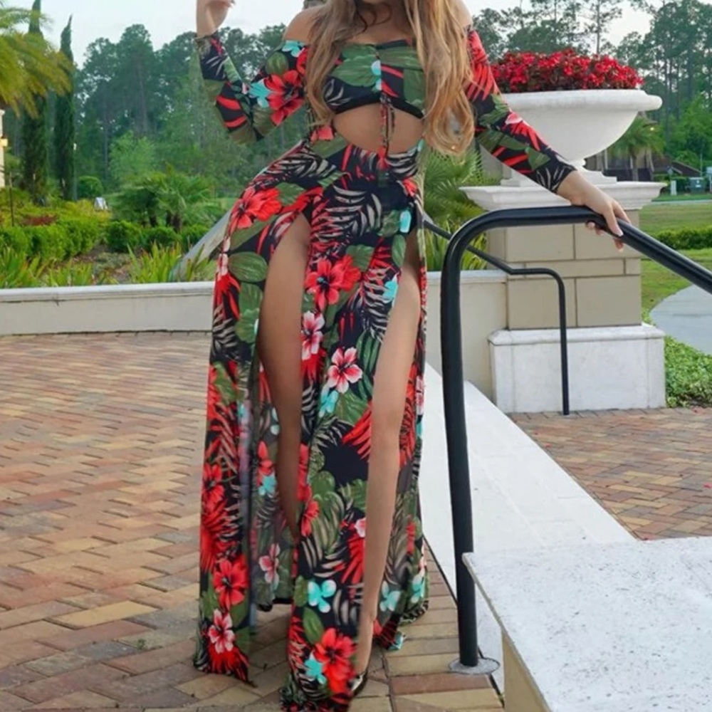 Double Slit Maxi Dress
